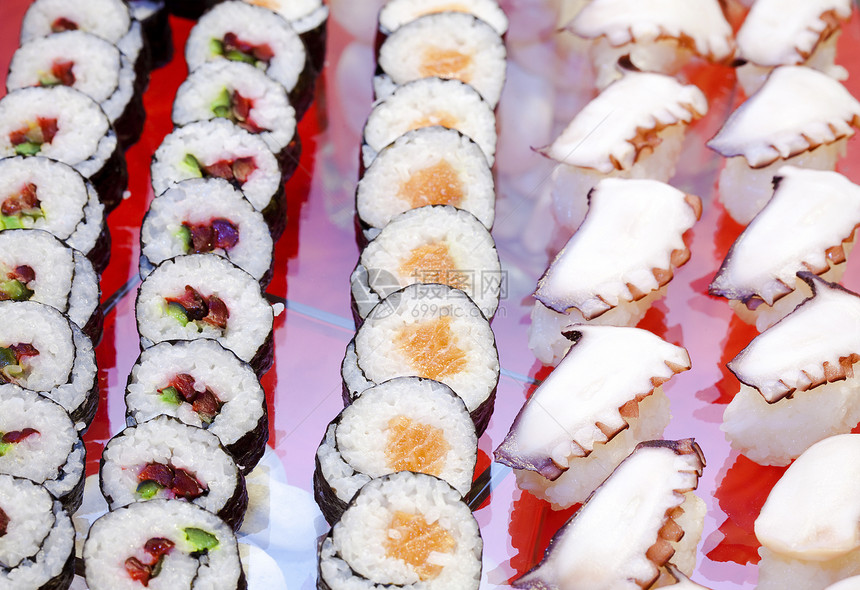 寿司卷海鲜寿司美味食物盘子美食图片