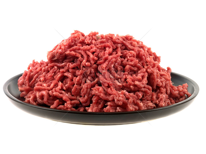 排米牛肉倾斜白色食物烹饪图片