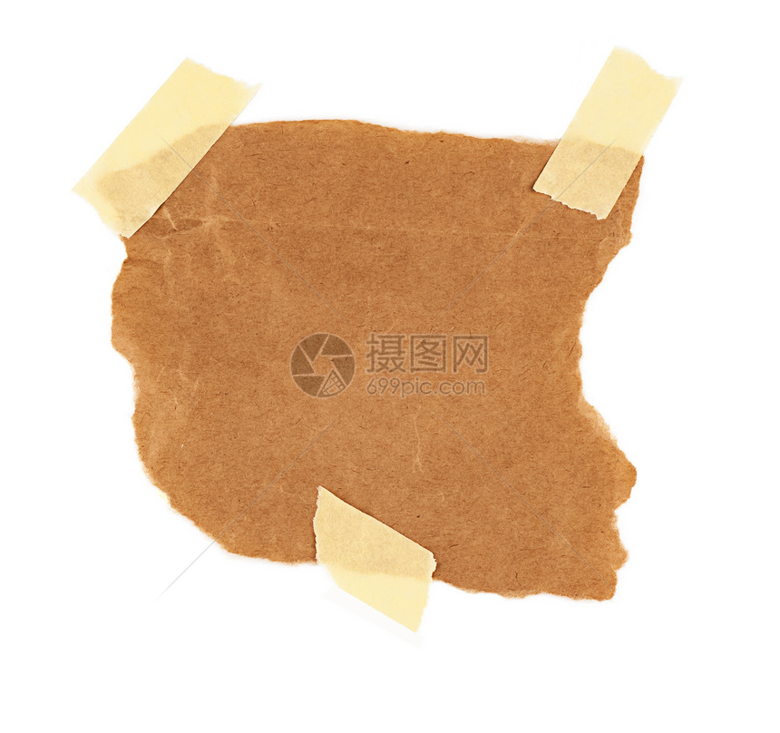 白色背景上孤立的纸板纸片框架羊皮纸横幅瓦楞标签团体木板材料笔记收藏图片