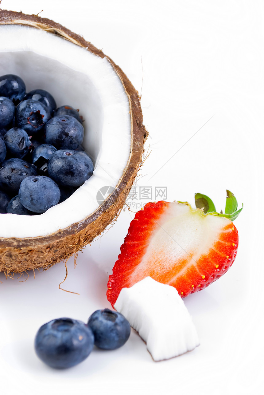 健康水果养分甜点饮食小吃宏观食物椰子团体浆果营养图片