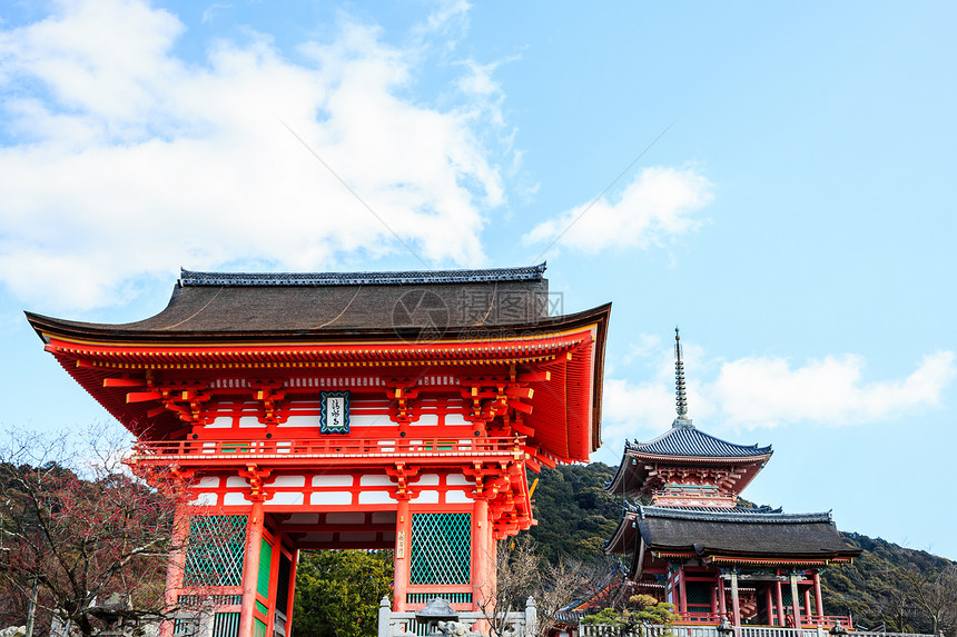 清水寺庙地标建筑学精神文化森林宗教木头松树历史公园图片