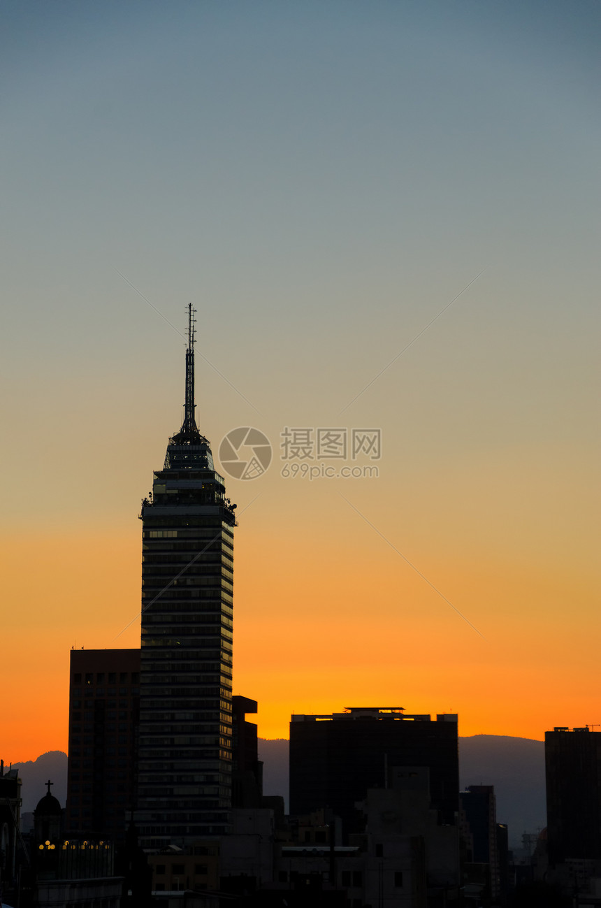 日落城市风景拉丁场景中心景观改革天空金融天际办公室水平图片