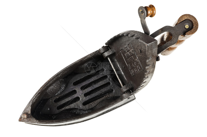 旧铁家电物品器具手工具衣服熨斗工具家用电器对象烙铁图片