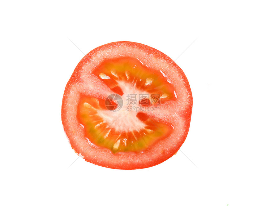 番茄片蔬菜白色沙拉花园红色图片