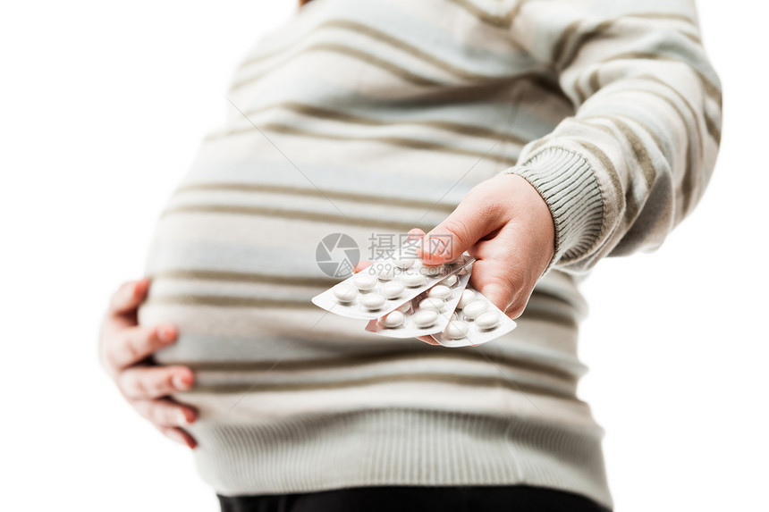 服用维生素药片的孕妇疾病保健母亲止痛药胶囊女性卫生身体剂量婴儿图片