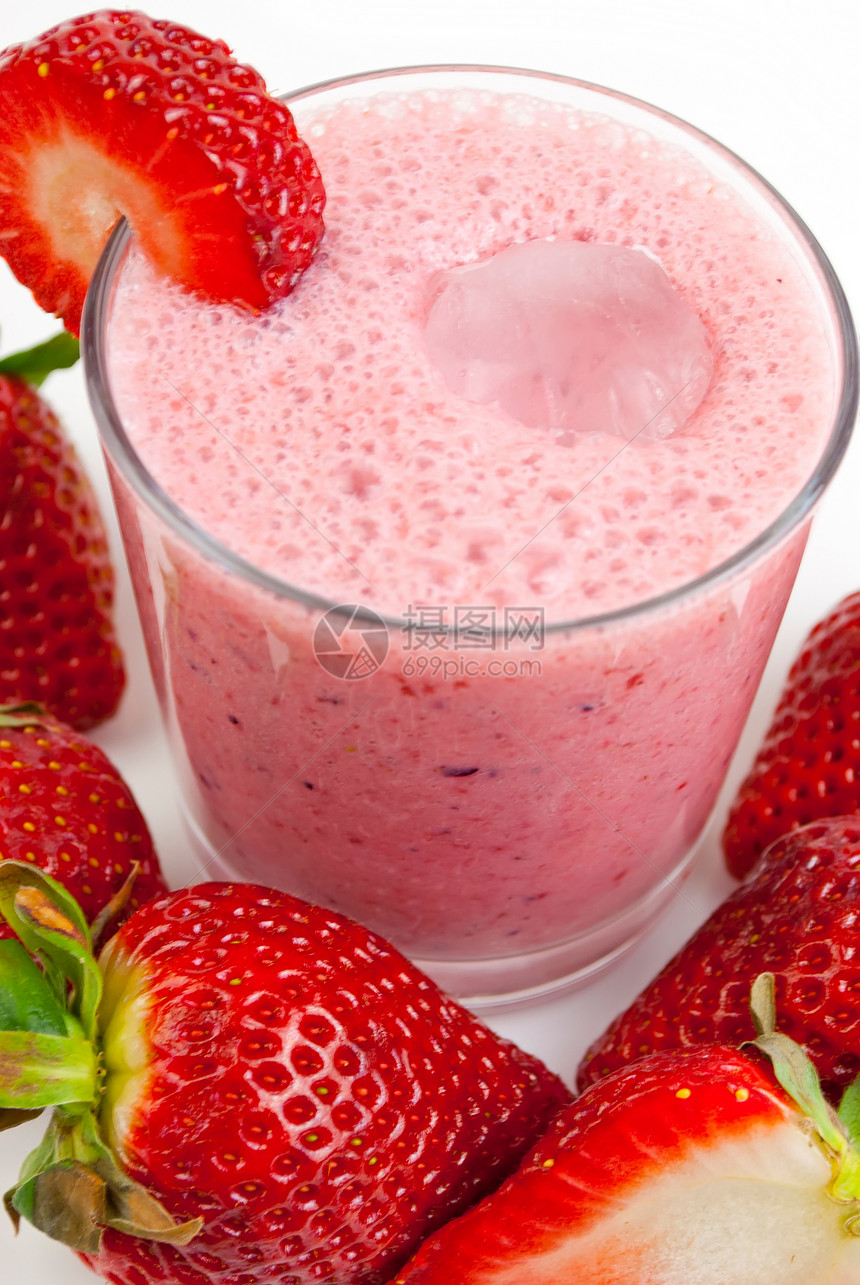 草莓冰淇淋酸奶薄荷美食甜点营养浆果早餐牛奶食物饮食图片