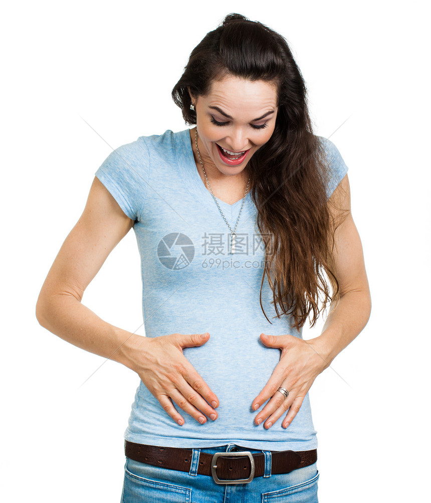 新怀孕快乐的孕妇图片