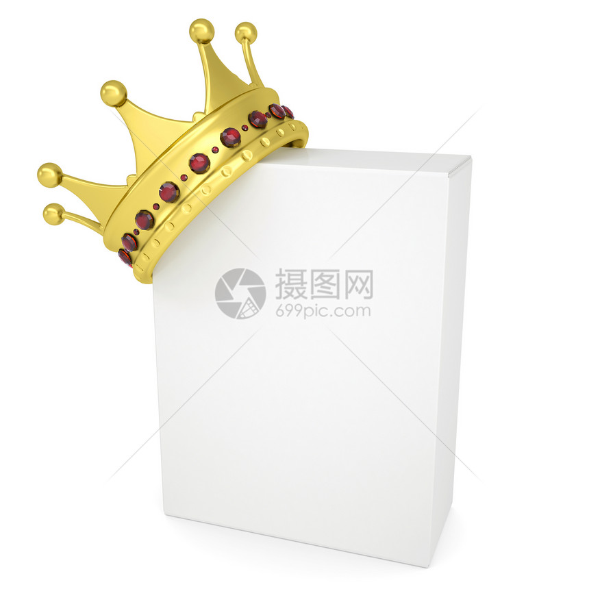 刻在白盒子上的王冠红宝石店铺品牌插图女王荣耀商品零售畅销书国王图片