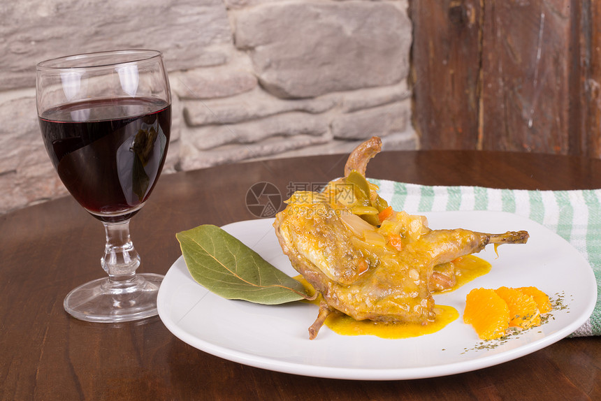 子服务餐厅桌子盘子美食水平家禽食物橙子图片