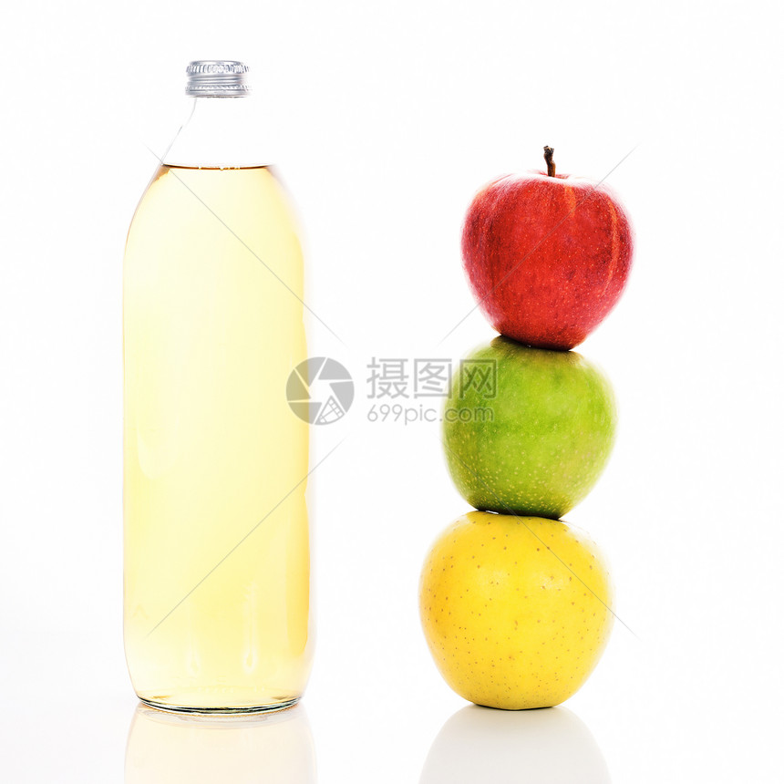 苹果果汁玻璃液体金子工作室器皿水果食物饮料瓶子宏观图片
