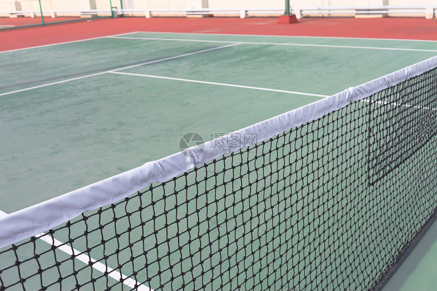 特写网球网娱乐运动游戏蓝色图片