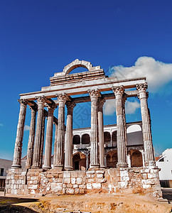 梅里达的罗马寺庙高清图片