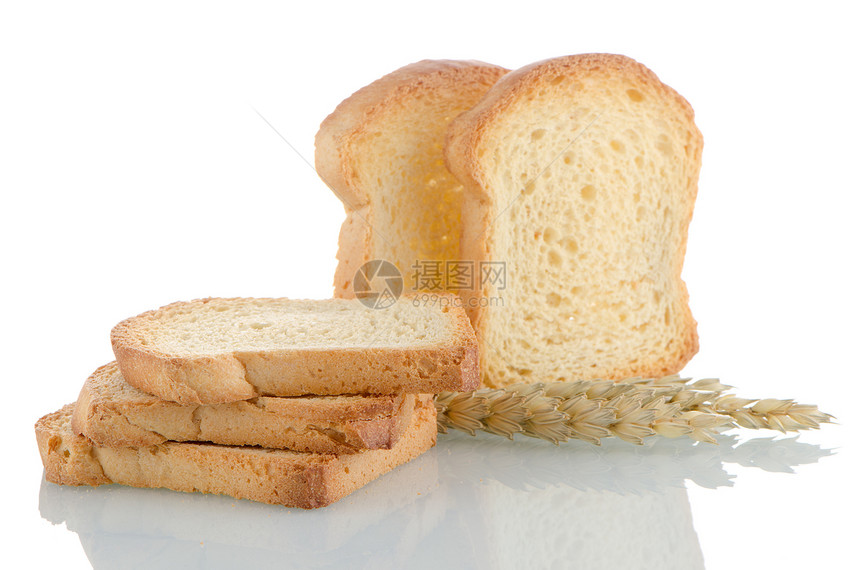 金棕土司棕色白色面包图片