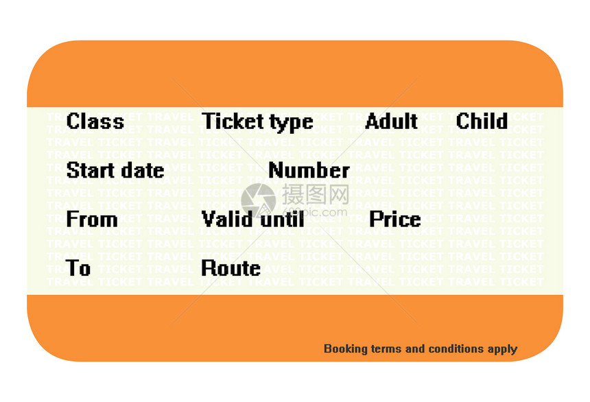 空白旅行机票成人图形化孩子插图优惠券运输图片