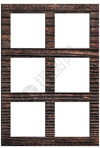 木木框白色木头框架相框棕色背景图片