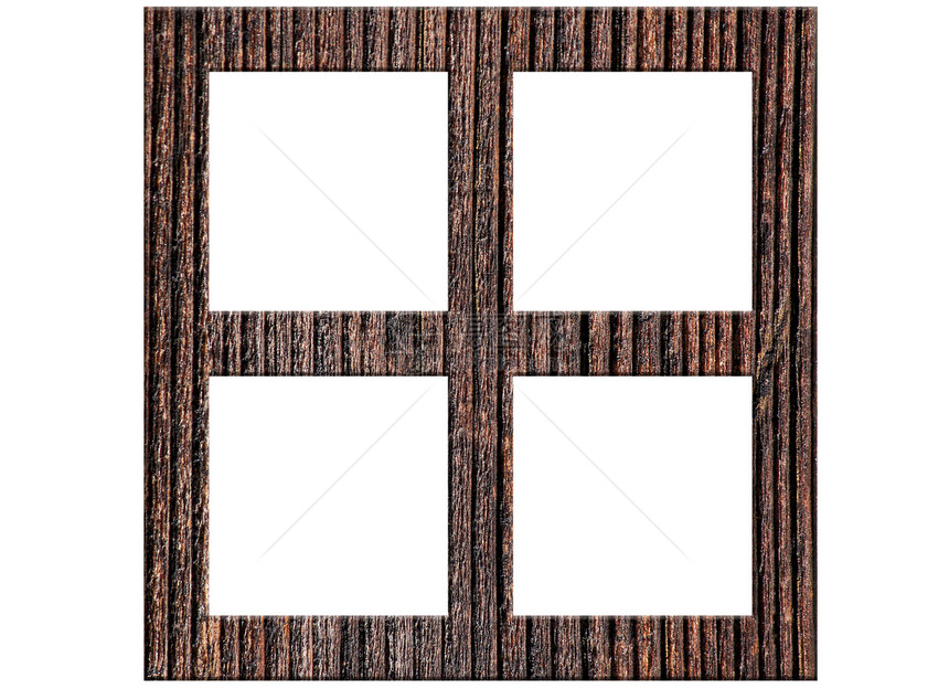 平方木木框白色棕色木头正方形相框框架图片