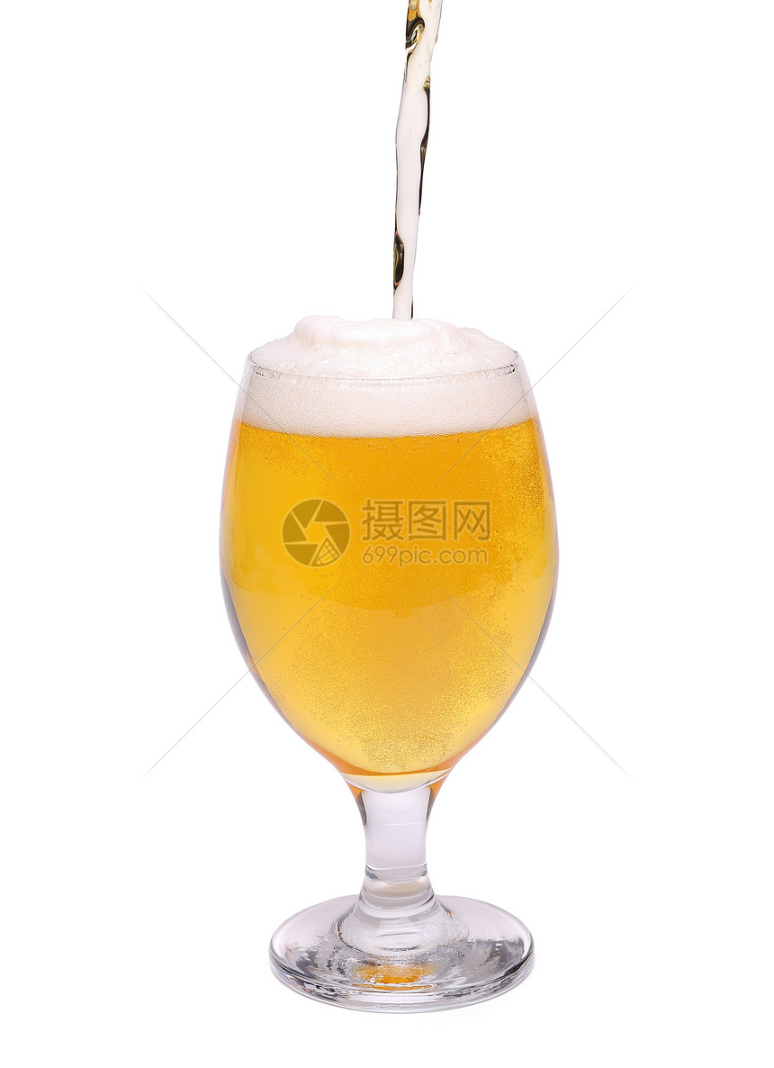 啤酒杯轻啤酒流图片