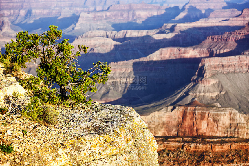 著名的大峡谷水平视图日落公园岩石天空国家远景旅游世界地标自然公园图片