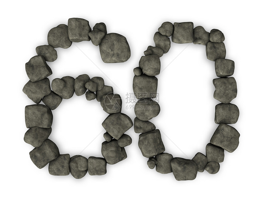 六十岁生日纪念日石头反射禧年插图数学周年鹅卵石图片
