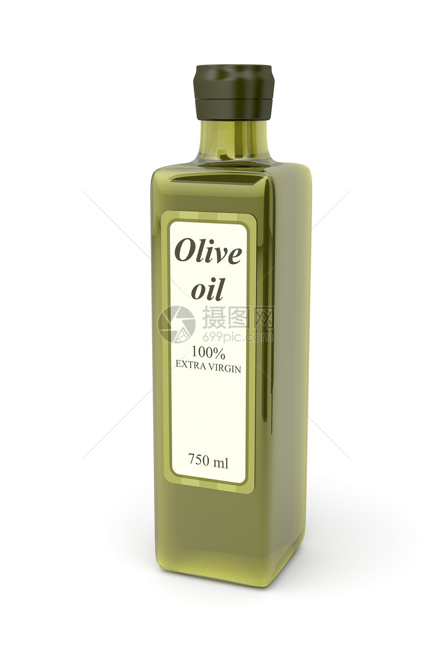 橄榄油烹饪食物液体产品标签处女绿色健康玻璃品牌图片