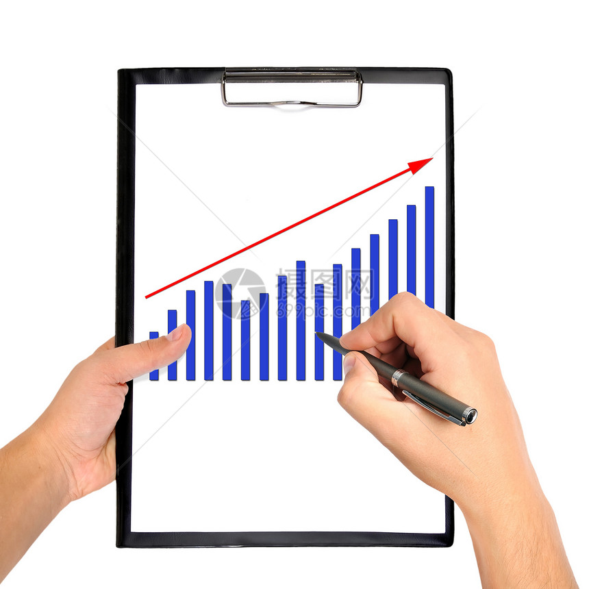 剪贴板上的图表夹子通讯绘画文件夹笔记金融方案预测组织商业图片
