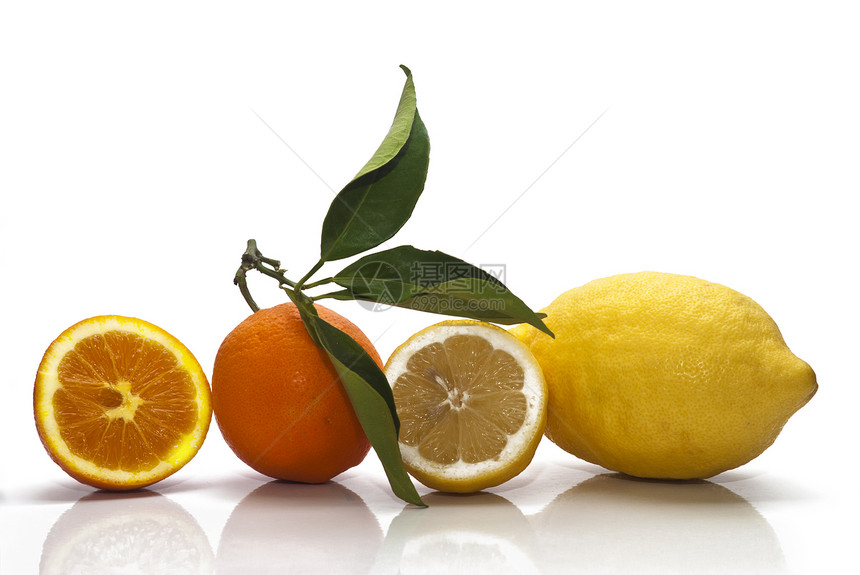 西西里橙和白底柠檬图片