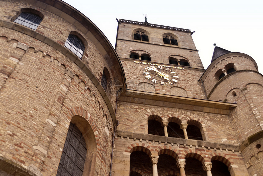 特里尔大教堂古董文化教会尖顶建筑学地标城市世界遗产城墙历史性图片