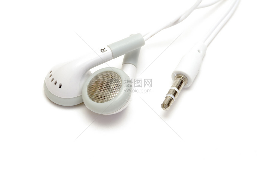 白耳听器塑料耳塞娱乐工具黑色金属文化耳朵配饰插头图片