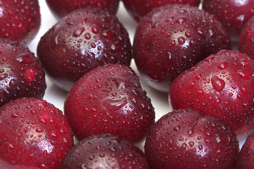 开膛樱桃饮食果汁食物美食宏观白色甜点水果浆果红色图片