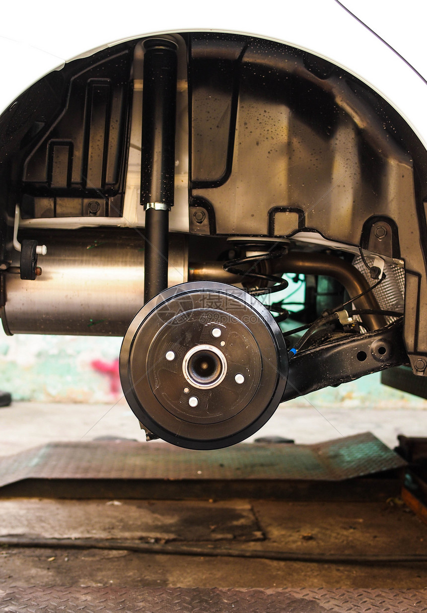 更换轮胎工具圆形机械黑色控制车库服务车轮安全工作图片