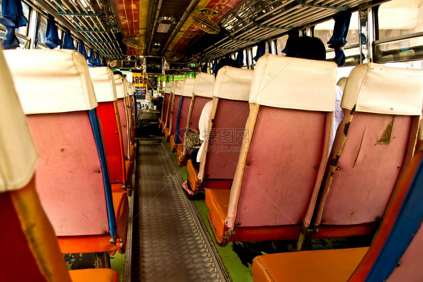 公共汽车座椅旅游椅子民众路线衬垫城市皮革长椅运输旅行图片