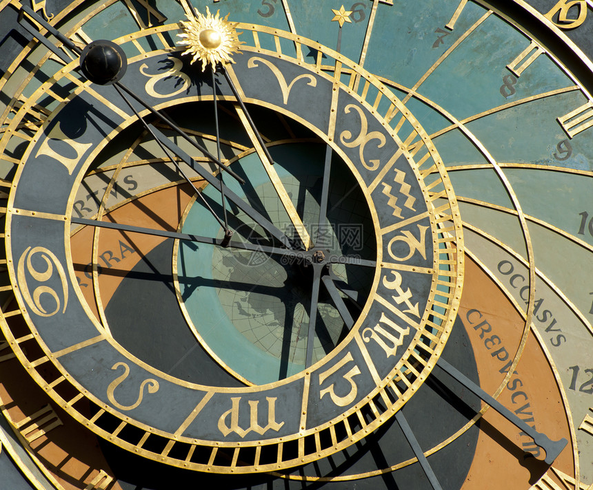 天文时钟地标天文学旅行日历时间星座年表历史风格圆圈图片
