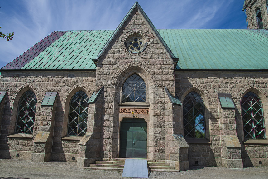 红宝石教堂 从北门传来细节基督艺术旅游宗教建筑历史性玻璃古董信仰窗户图片