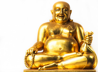 繁荣之神微笑的佛佛 中国 财富和幸运之神背景