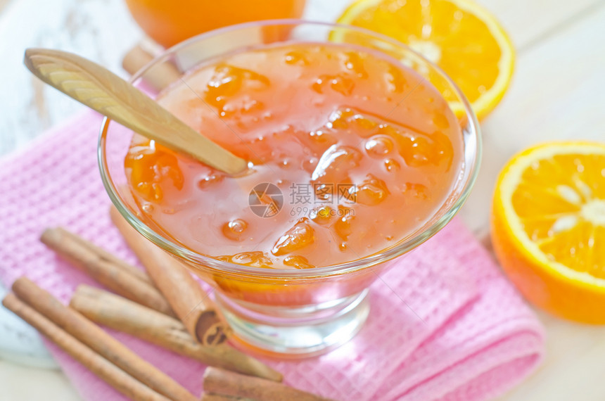 橙果酱甜点水果肉桂食物营养美食香橼玻璃橙子厨房图片
