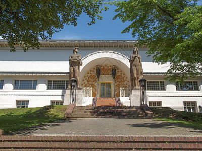 昆斯特勒达姆施塔特的恩斯特路德维格大楼艺术家殖民地艺术房子建筑学住宅可乐风格自由新作背景