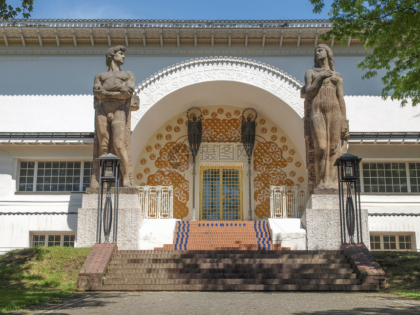 达姆施塔特的恩斯特路德维格大楼风格自由联盟住宅艺术房子殖民地可乐建筑学艺术家图片