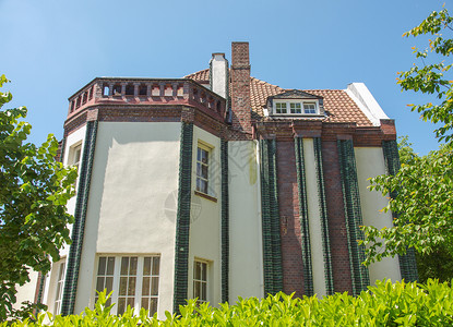 昆斯特勒达姆施塔特的伯伦斯之家联盟住宅殖民地自由艺术家可乐建筑学风格艺术新作背景