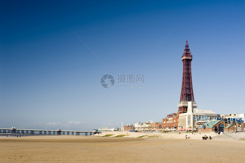 Blackpool海滨的视图图片