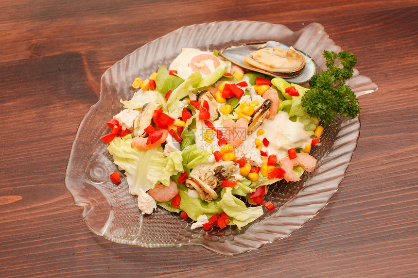 海食沙拉午餐烹饪餐厅海鲜国王食物蔬菜小吃宏观鱿鱼图片