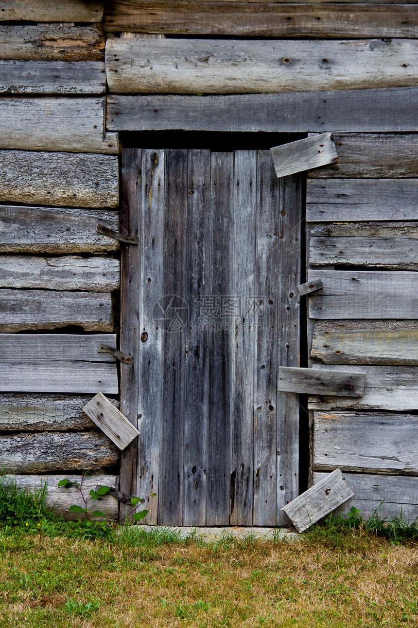 旧木制建筑门图片
