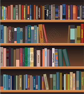 老图书馆木质书架房间办公室白色大学木头教育图书馆标题插图知识插画