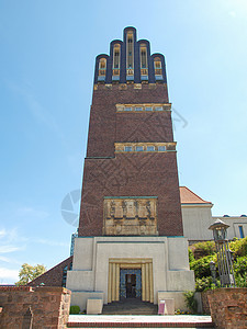 昆斯特勒达姆施塔特的婚礼塔联盟风暴风格自由新作殖民地艺术家建筑学艺术可乐背景