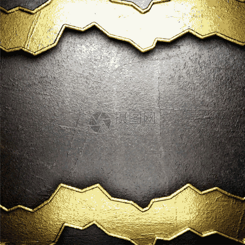金色和银色背景框架边界装饰风格黄色插图装饰品奢华金子金属图片