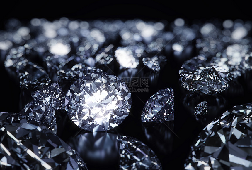 黑边角的钻石水晶宏观宝石奢华矿物订婚面具石头小路商品图片