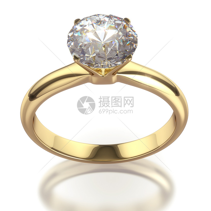 钻石环  孤立在白背景和剪切路径上的钻石环蓝色礼物婚姻版税未婚妻圆圈宏观奢华珠宝念日图片