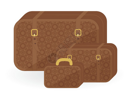 旅行行李棕色手提箱背景图片