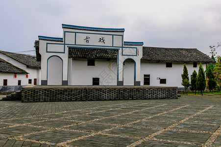 江西古建筑客家人历史旅行建筑学闲暇景点住房文化城堡背景图片