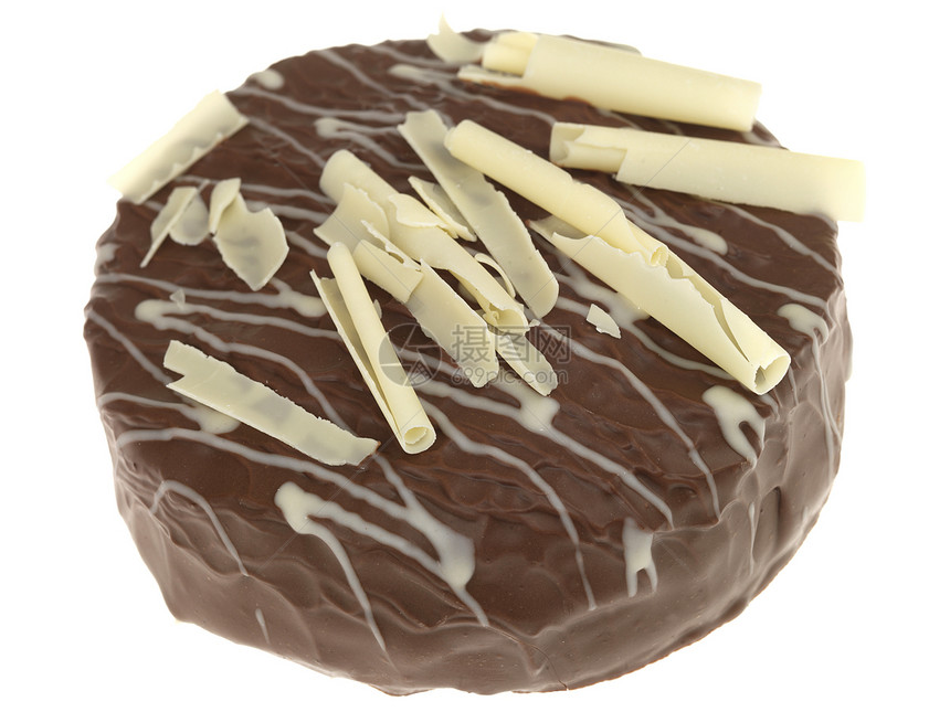冰巧克力蛋糕白色冰镇庆典蛋糕甜点食物巧克力装饰派对图片