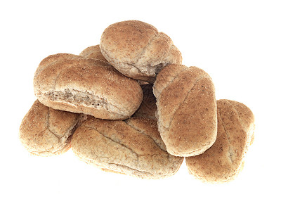 软整餐棕子卷面包馒头食物棕色白色背景图片